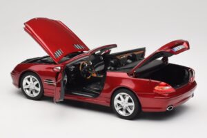 Mercedes SL 500 R230 Red Metallic 限定版 Norev 1:18 183841 メタル - 画像 5/8