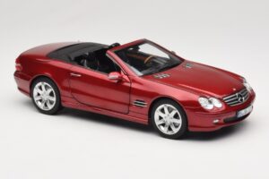 Mercedes SL 500 R230 Red Metallic 限定版 Norev 1:18 183841 メタル - 画像 6/8