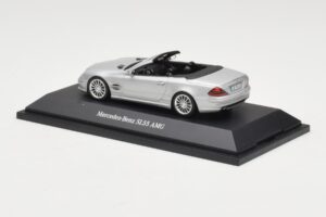 Mercedes SL 55 AMG R230 シルバー Minichamps 1:43 B66962347 メタル - 画像 3/4