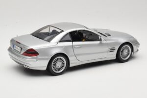 Mercedes SL55 AMG R230 シルバー Maisto 1:18 36894 メタル - 画像 3/8