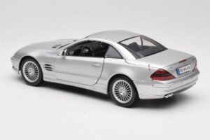 Mercedes SL55 AMG R230 シルバー Maisto 1:18 36894 メタル - 画像 7/8