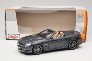 Mercedes SL65 AMG Black Series R230 Matte Black Maisto 1:18 36198 メタル - 画像 8/8