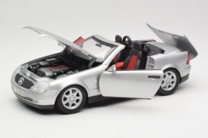 Mercedes SLK R170 ロードスター シルバー Maisto 1:18 31674 メタル - 画像 8/9