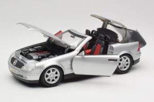 Mercedes SLK R170 ロードスター シルバー Maisto 1:18 31674 メタル - 画像 9/9