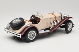 Mercedes SSK ベージュ & ダークレッド Bburago 1:18 3009-M4 メタル - 画像 2/6