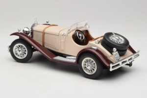 Mercedes SSK ベージュ & ダークレッド Bburago 1:18 3009-M4 メタル - 画像 5/6