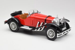 Mercedes SSK レッド & ブラック Bburago 1:18 3009-M1 メタル - 画像 4/6
