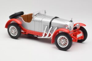 Mercedes SSK シルバー & レッド Bburago 1:18 3009-M2 メタル - 画像 4/6