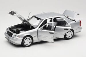 Mercedes C36 AMG W202 Silver Metallic Norev 1:18 183380 メタル - 画像 2/8