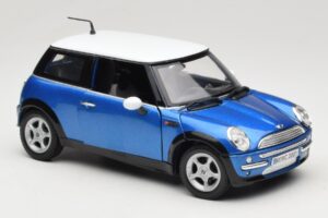 Mini Cooper R50 ブルー ホワイトルーフ Mondo Motors 1:18 MINI004 メタル - 画像 6/8
