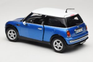 Mini Cooper R50 ブルー ホワイトルーフ Mondo Motors 1:18 MINI004 メタル - 画像 7/8