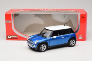 Mini Cooper R50 ブルー ホワイトルーフ Mondo Motors 1:18 MINI004 メタル - 画像 8/8