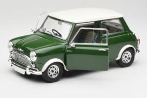 Mini Cooper S ブリティッシュレーシンググリーン & オールドイングリッシュホワイト Solido 1:18 8021 メタル - 画像 2/8