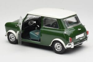 Mini Cooper S ブリティッシュレーシンググリーン & オールドイングリッシュホワイト Solido 1:18 8021 メタル - 画像 5/8