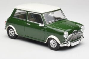 Mini Cooper S ブリティッシュレーシンググリーン & オールドイングリッシュホワイト Solido 1:18 8021 メタル - 画像 6/8