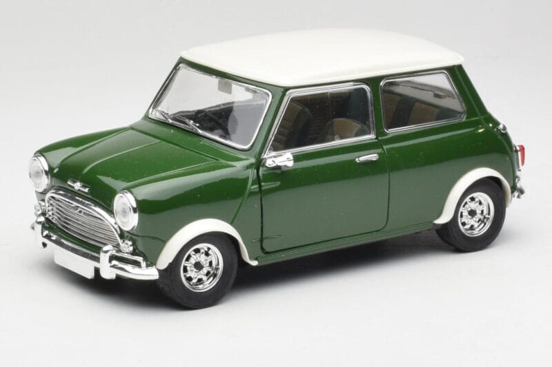 Mini Cooper S ブリティッシュレーシンググリーン & オールドイングリッシュホワイト Solido 1:18 8021 メタル