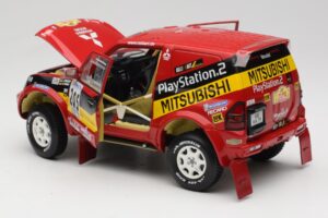 Mitsubishi Pajero Rallye Raid #205 Paris-Dakar Rally 2001 Solido 1:18 9022 メタル - 画像 5/8
