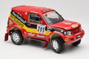 Mitsubishi Pajero Rallye Raid #205 Paris-Dakar Rally 2001 Solido 1:18 9022 メタル - 画像 6/8