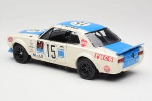 Nissan Skyline 2000GT-R KPGC10 #15 K. Takahashi Nissan Works JTCC 1972 Kyosho 1:18 08122B メタル - 画像 7/8