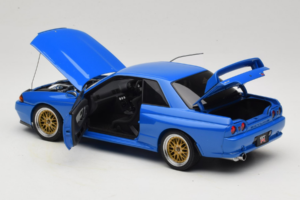 Nissan Skyline GT-R R32 V-Spec II Tuned ブルー AUTOart 1:18 77415 メタル - 画像 5/8
