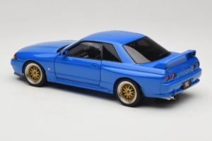 Nissan Skyline GT-R R32 V-Spec II Tuned ブルー AUTOart 1:18 77415 メタル - 画像 7/8