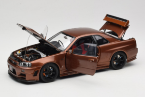 Nissan Skyline GT-R R34 Customized Metallic Bronze MotorHelix 1:18 M83414 メタル - 画像 2/8