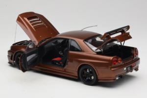 Nissan Skyline GT-R R34 Customized Metallic Bronze MotorHelix 1:18 M83414 メタル - 画像 5/8