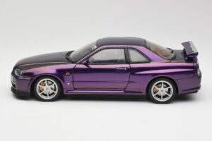 Nissan Skyline GT-R R34 V-Spec ミッドナイトパープル AUTOart 1:18 77305 メタル - 画像 4/8