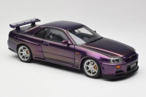 Nissan Skyline GT-R R34 V-Spec ミッドナイトパープル AUTOart 1:18 77305 メタル - 画像 6/8