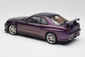 Nissan Skyline GT-R R34 V-Spec ミッドナイトパープル AUTOart 1:18 77305 メタル - 画像 7/8