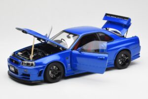 Nissan Skyline GT-R R34 NISMO Z-Tune ベイサイドブルー AUTOart 1:18 77354 コンポジット - 画像 2/8