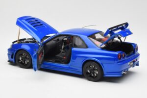 Nissan Skyline GT-R R34 NISMO Z-Tune ベイサイドブルー AUTOart 1:18 77354 コンポジット - 画像 5/8