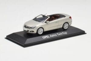 Opel Astra H Twin Top シルバー Minichamps 1:43 403045633 メタル - 画像 2/4