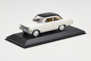 Opel Rekord A ホワイト ブラックルーフ Minichamps 1:43 430041002 メタル - 画像 2/4