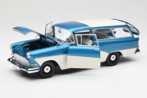 Opel Rekord P1 Caravan ブルー メタリック Minichamps 1:18 180043210 メタル - 画像 2/8