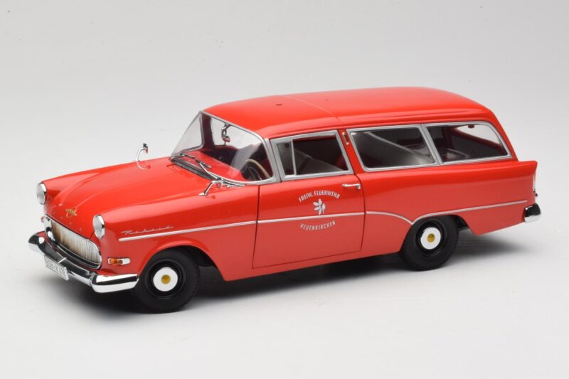 Opel Rekord P1 Caravan Feuerwehr Neuenkirchen Minichamps 1:18 180043291 メタル