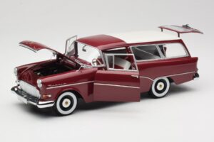 Opel Rekord P1 Caravan レッド Minichamps 1:18 180043211 メタル - 画像 2/8
