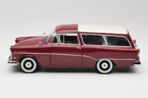 Opel Rekord P1 Caravan レッド Minichamps 1:18 180043211 メタル - 画像 4/8