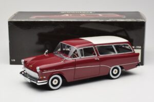 Opel Rekord P1 Caravan レッド Minichamps 1:18 180043211 メタル - 画像 8/8