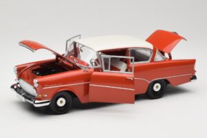 Opel Rekord P1 レッド Minichamps 1:18 180043201 メタル - 画像 2/8