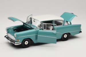 Opel Rekord P1 ターコイズブルー Minichamps 1:18 180043200 メタル - 画像 2/8