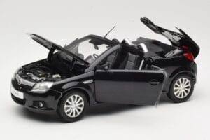 Opel Tigra TwinTop B ブラック Norev 1:18 183600 メタル - 画像 2/8