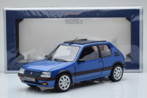 Peugeot 205 GTi 1.9 サンルーフ付き Miami ブルー Norev 1:18 184844 メタル - 画像 8/8