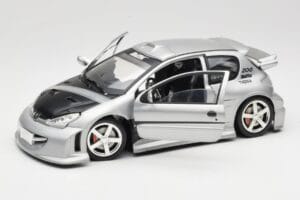 Peugeot 206 MTK シルバー Solido 1:18 1817 メタル - 画像 2/8