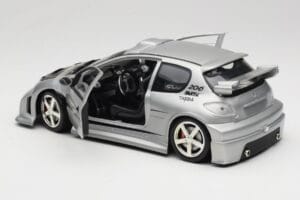 Peugeot 206 MTK シルバー Solido 1:18 1817 メタル - 画像 5/8