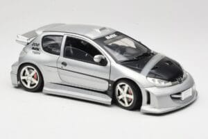 Peugeot 206 MTK シルバー Solido 1:18 1817 メタル - 画像 6/8