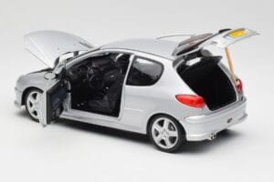 Peugeot 206 RC アルミニウム シルバー Norev 1:18 184726 メタル - 画像 5/8