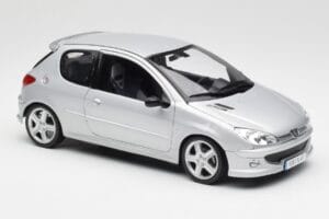 Peugeot 206 RC アルミニウム シルバー Norev 1:18 184726 メタル - 画像 6/8