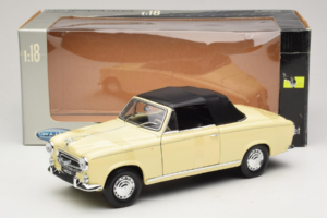 Peugeot 403 カブリオレ ベージュ Welly 1:18 12551HW メタル - 画像 6/6