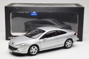 Peugeot 407 Coupe シルバー Norev 1:18 184747 メタル - 画像 8/8